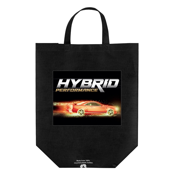 Eco-friendly, recyclable R-PET Non-Woven Tote with 1" W x 14" long... from ASI 37940 Bag Makers Inc