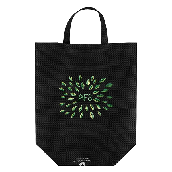 Eco-friendly, recyclable R-PET Non-Woven Tote with 1"W x 14" long handles.... from ASI 37940 Bag Makers Inc