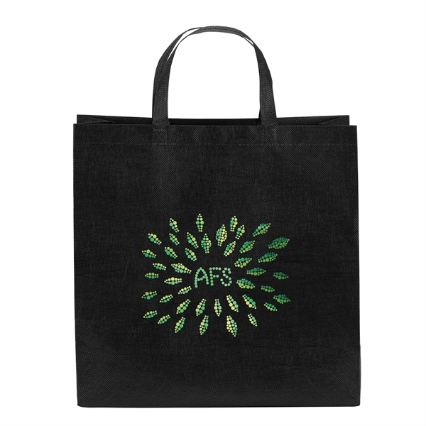 Eco-friendly, recyclable R-PET Non-Woven Tote with 1"W x 14" long handles.... from ASI 37940 Bag Makers Inc