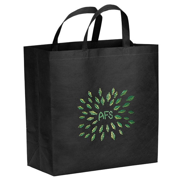 Eco-friendly, recyclable R-PET Non-Woven Tote with 1"W x 14" long handles.... from ASI 37940 Bag Makers Inc