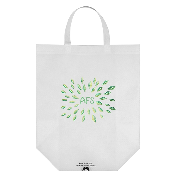 Eco-friendly, recyclable R-PET Non-Woven Tote with 1"W x 14" long handles.... from ASI 37940 Bag Makers Inc
