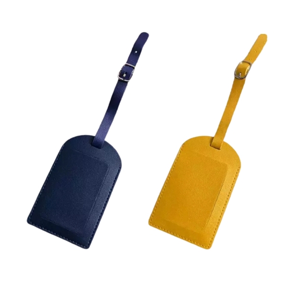 PU Leather luggage tag plus free debossed logo on 1 location... from ASI 37218 Athena Promo (tm)