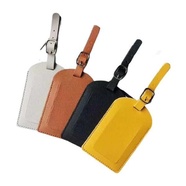 PU Leather luggage tag plus free debossed logo on 1 location... from ASI 37218 Athena Promo (tm)