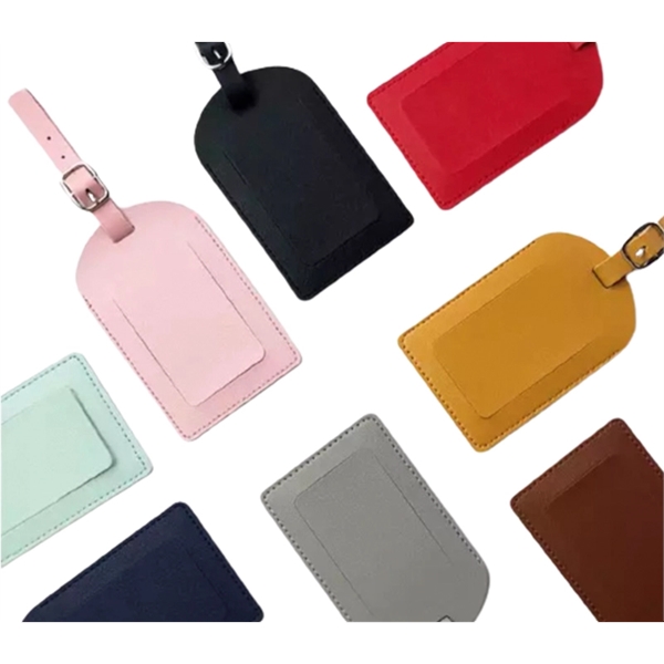PU Leather luggage tag plus free debossed logo on 1 location... from ASI 37218 Athena Promo (tm)
