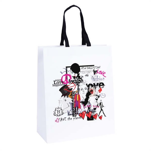 120 GSM Woven Handle White Eurotote with 3/4" W x 14"... from ASI 37940 Bag Makers Inc