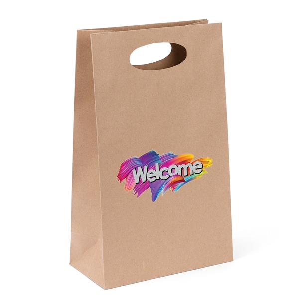 140 GSM Eco Die Cut Shopper bag with die cut handles.... from ASI 37940 Bag Makers Inc