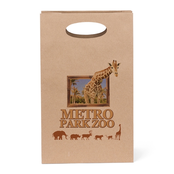 140 GSM Eco Die Cut Shopper bag with die cut handles.... from ASI 37940 Bag Makers Inc