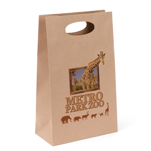 140 GSM Eco Die Cut Shopper bag with die cut handles.... from ASI 37940 Bag Makers Inc