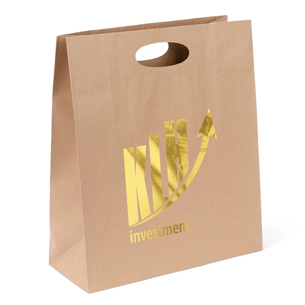 140 GSM Eco Die Cut Shopper bag with die cut handles.... from ASI 37940 Bag Makers Inc