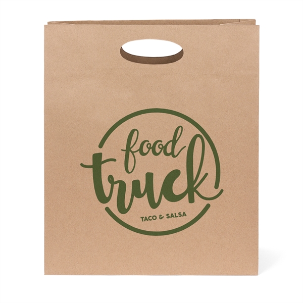 140 GSM Eco Die Cut Shopper bag with die cut handles.... from ASI 37940 Bag Makers Inc