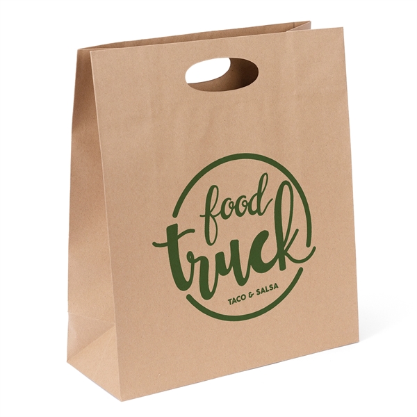 140 GSM Eco Die Cut Shopper bag with die cut handles.... from ASI 37940 Bag Makers Inc
