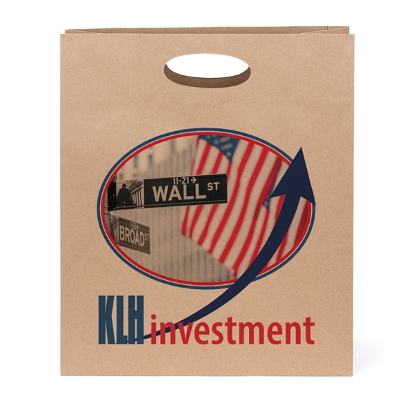 140 GSM Eco Die Cut Shopper bag with die cut handles.... from ASI 37940 Bag Makers Inc