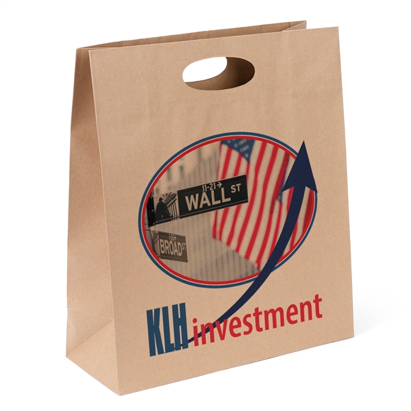 140 GSM Eco Die Cut Shopper bag with die cut handles.... from ASI 37940 Bag Makers Inc