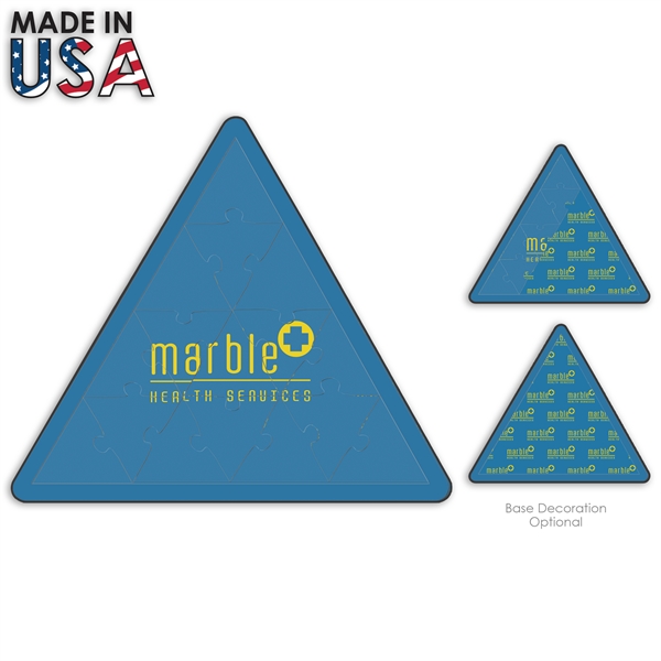 Triangular acrylic jigsaw puzzle delivers rounded corners and full-color decoration, including... from ASI 91411 Toddy Gear