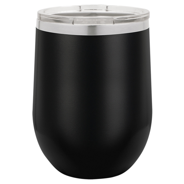 Laser-engraved insulated stemless wine tumbler. Comes with a slider lid.... from ASI 45795 Colorguppy Printing