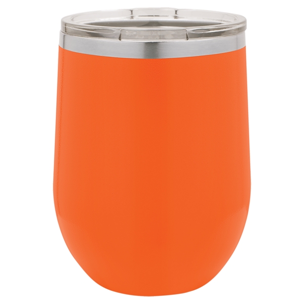 Laser-engraved insulated stemless wine tumbler. Comes with a slider lid.... from ASI 45795 Colorguppy Printing