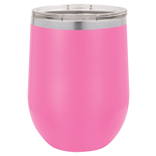 Laser-engraved insulated stemless wine tumbler. Comes with a slider lid.... from ASI 45795 Colorguppy Printing