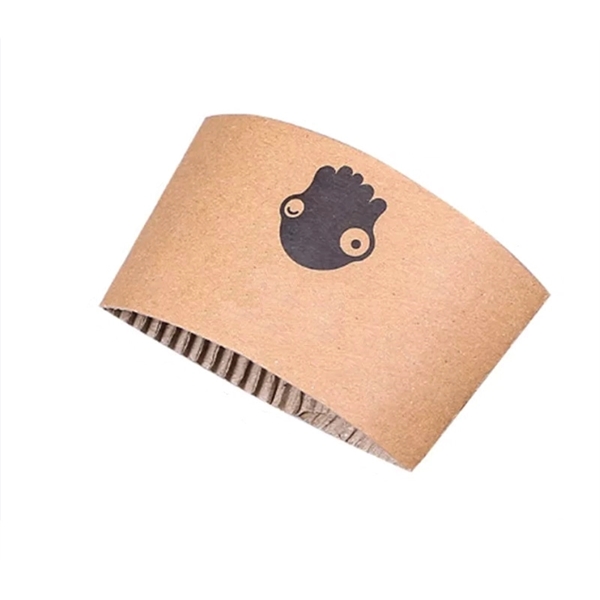 Corrugated kraft paper cup sleeve for 12oz & 16oz cup plus... from ASI 37218 Athena Promo (tm)