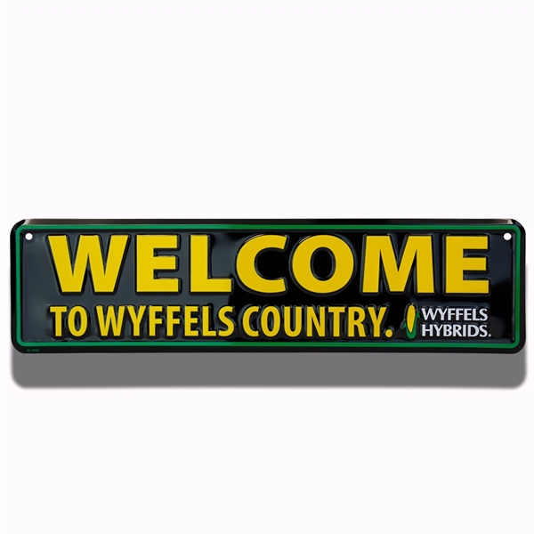 4" x 15" embossed aluminum mini street sign with two holes... from ASI 50120 Dixie Seal & Stamp Co Inc / Dixiline