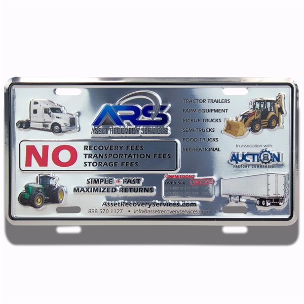 6" x 12" deluxe auto license plate made of recycled aluminum.... from ASI 50120 Dixie Seal & Stamp Co Inc / Dixiline