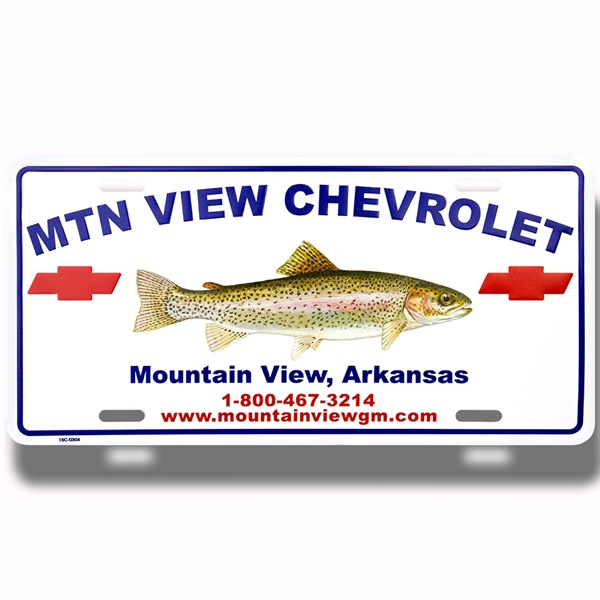 6" x 12" embossed auto license plate made of recycled aluminum... from ASI 50120 Dixie Seal & Stamp Co Inc / Dixiline