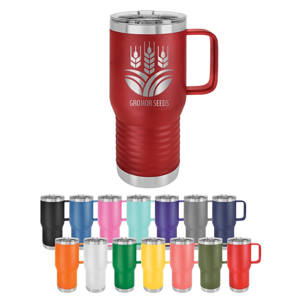 Laser-engraved insulated travel mug. Comes with a lid.... from ASI 45795 Colorguppy Printing