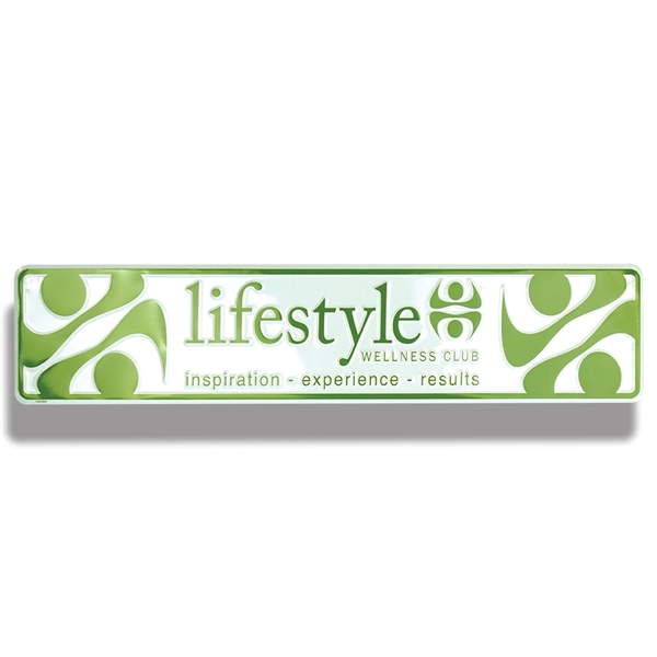 5" x 24" embossed aluminum street sign with two holes for... from ASI 50120 Dixie Seal & Stamp Co Inc / Dixiline