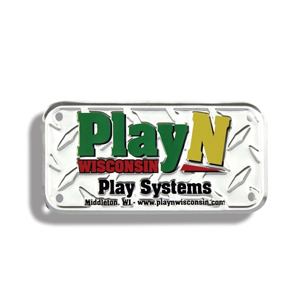 3" x 6" embossed aluminum bicycle plate with two holes.... from ASI 50120 Dixie Seal & Stamp Co Inc / Dixiline