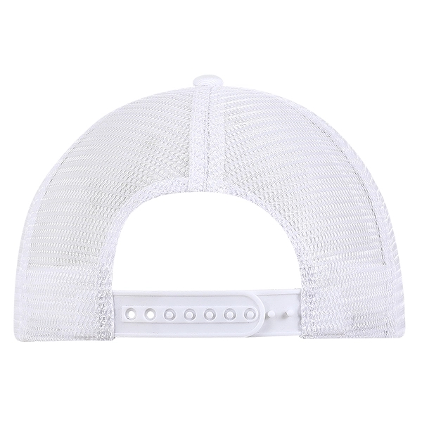 Medium Profile Solid Brushed Cotton Flat Bill with Trucker Mesh.... from ASI 80129 Quake City Caps