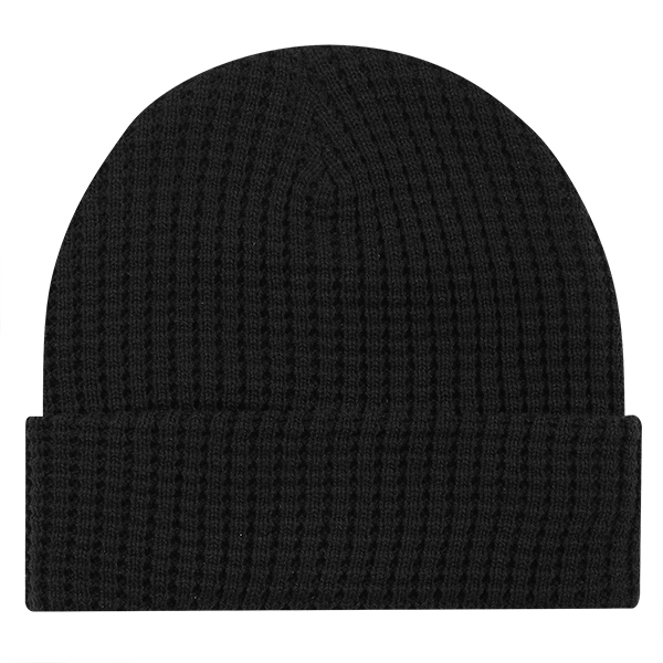 12" Waffle Beanie with Cuff made of 100% Acrylic.... from ASI 80129 Quake City Caps