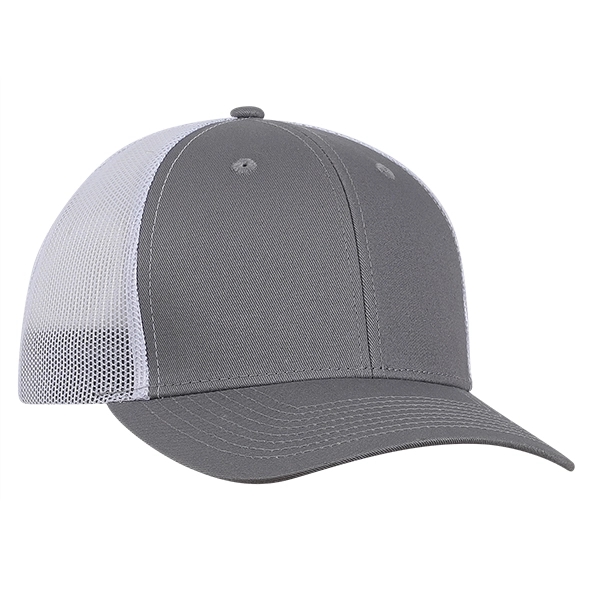 High profile, structured, 6-panel, 100% cotton Trucker Cap with White Mesh.... from ASI 80129 Quake City Caps