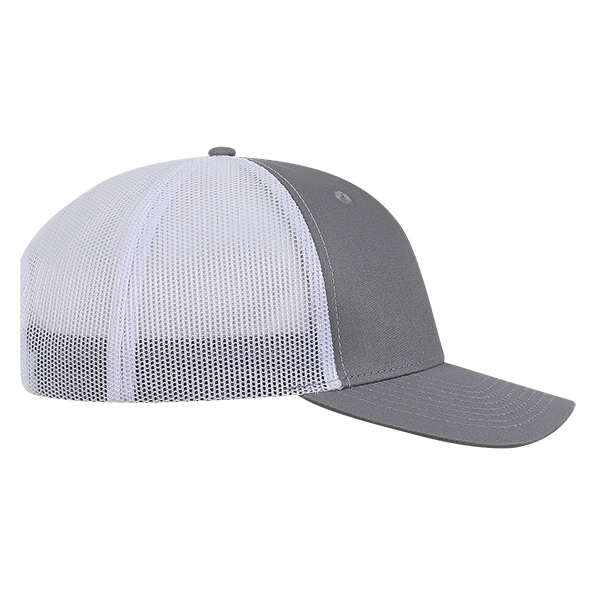 High profile, structured, 6-panel, 100% cotton Trucker Cap with White Mesh.... from ASI 80129 Quake City Caps