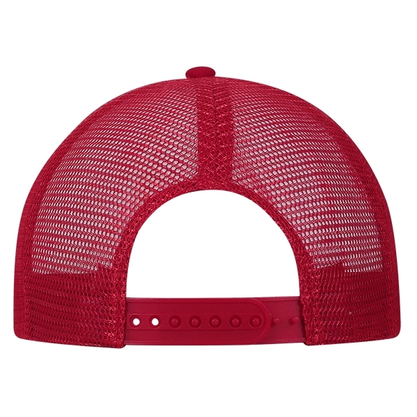 Medium Profile Solid Brushed Cotton Flat Bill with Trucker Mesh.... from ASI 80129 Quake City Caps