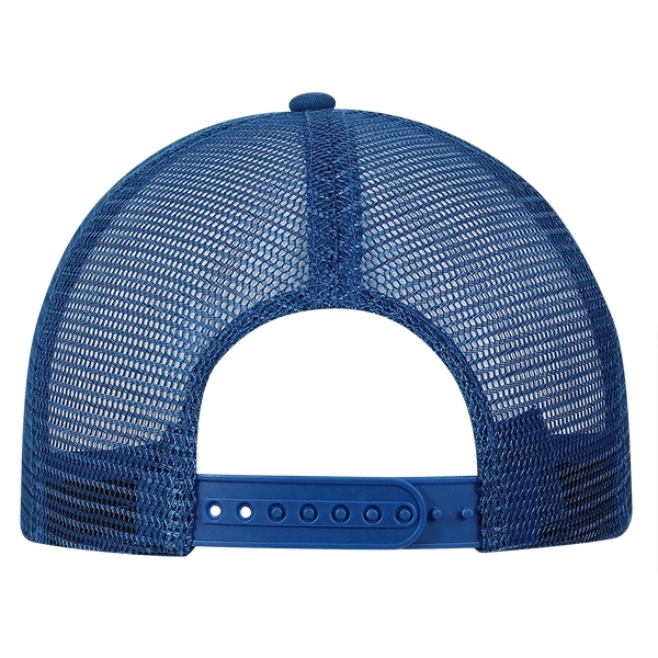 Medium Profile Solid Brushed Cotton Flat Bill with Trucker Mesh.... from ASI 80129 Quake City Caps