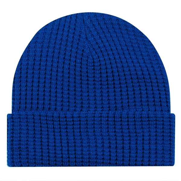 12" Waffle Beanie with Cuff made of 100% Acrylic.... from ASI 80129 Quake City Caps