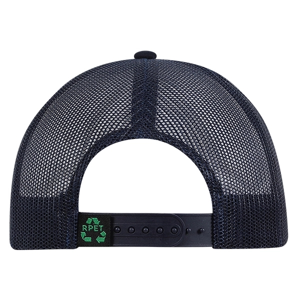 Polyester made deluxe RPET brushed twill with trucker mesh cap.... from ASI 80129 Quake City Caps