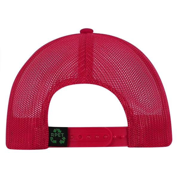 Polyester made deluxe RPET brushed twill with trucker mesh cap.... from ASI 80129 Quake City Caps