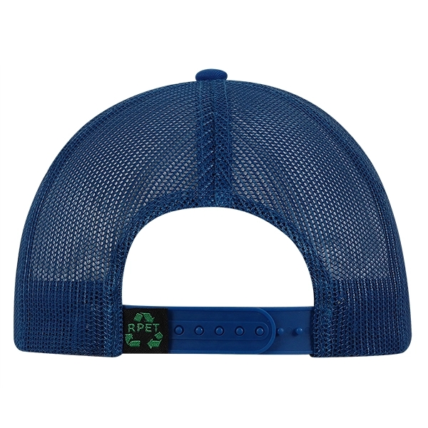 Polyester made deluxe RPET brushed twill with trucker mesh cap.... from ASI 80129 Quake City Caps