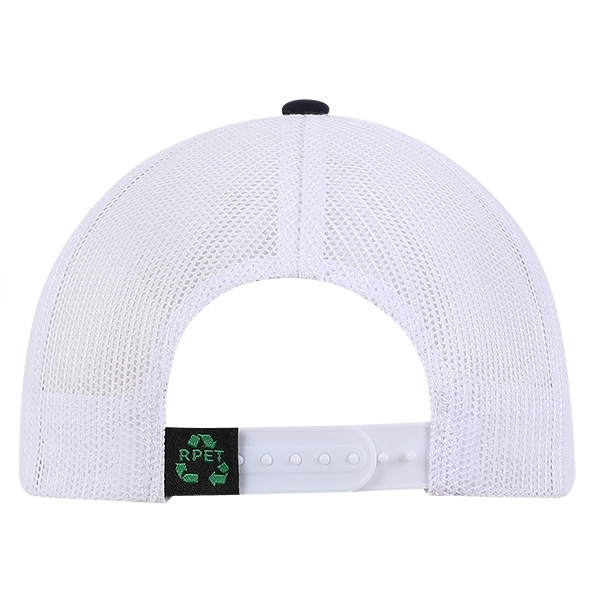 Polyester made deluxe RPET brushed twill with trucker mesh cap.... from ASI 80129 Quake City Caps