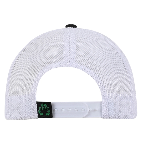 Polyester made deluxe RPET brushed twill with trucker mesh cap.... from ASI 80129 Quake City Caps