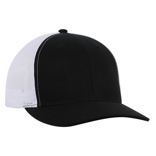 Polyester made deluxe RPET brushed twill with trucker mesh cap.... from ASI 80129 Quake City Caps