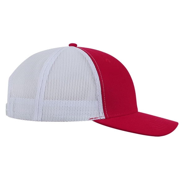 Polyester made deluxe RPET brushed twill with trucker mesh cap.... from ASI 80129 Quake City Caps