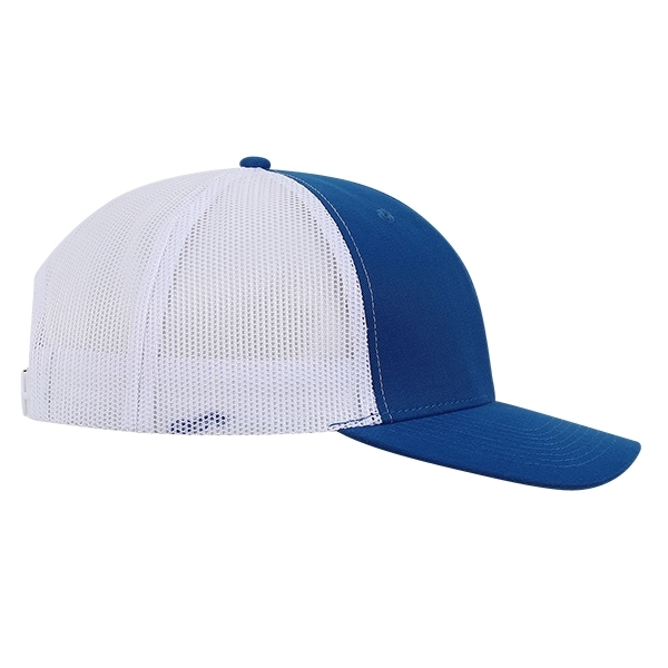 Polyester made deluxe RPET brushed twill with trucker mesh cap.... from ASI 80129 Quake City Caps