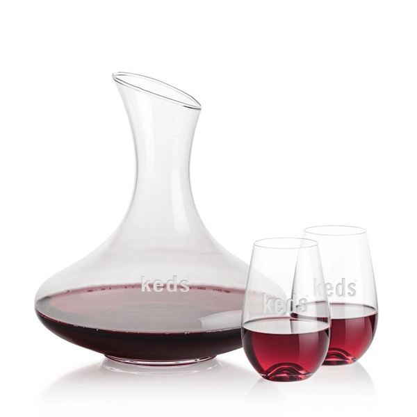 The large 50oz capacity Lead-Free Crystalline Innisfil Carafe is paired with... from ASI 84592 St Regis Group