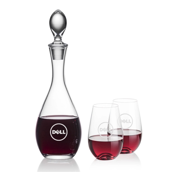 Gorgeous Malvern decanter set which includes 2 or 4 Boston stemless... from ASI 84592 St Regis Group