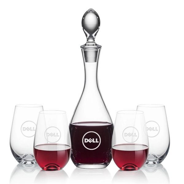 Gorgeous Malvern decanter set which includes 2 or 4 Boston stemless... from ASI 84592 St Regis Group