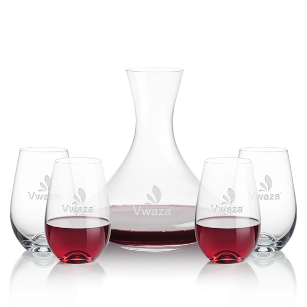 Lead free crystal 48oz. carafe with 2 or 4 wine glasses.... from ASI 84592 St Regis Group