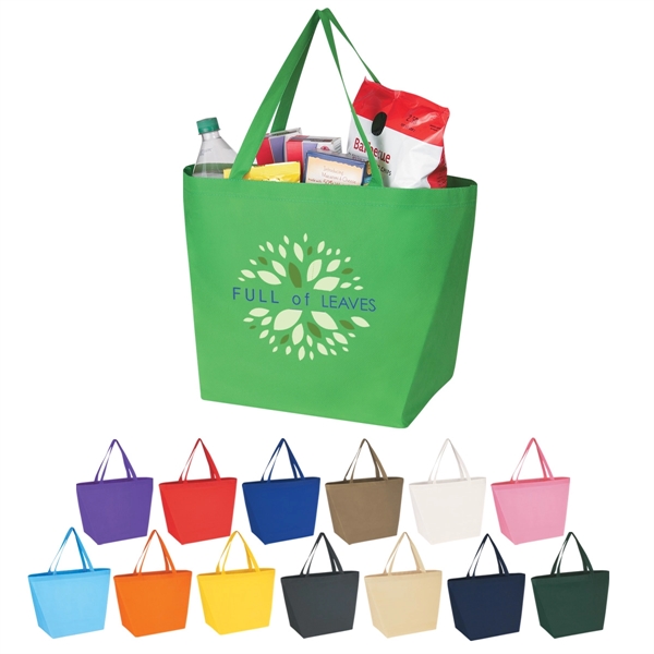 Non-Woven Budget Shopper Tote Bag.  Made of 80 Gram Non-Woven,... from ASI 61125 Hit Promotional Products / Hit®