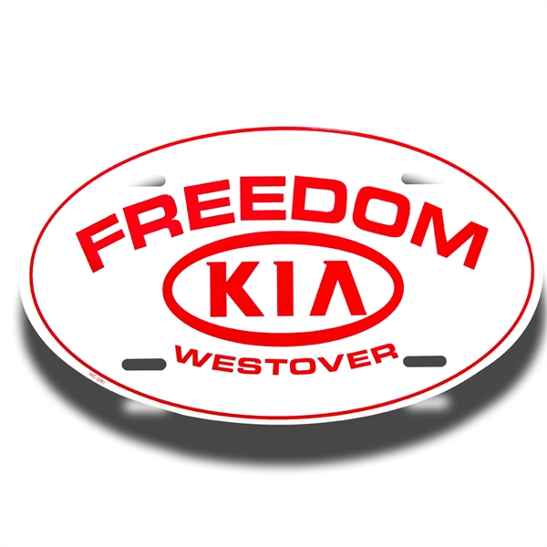 Oval shaped, embossed license plate made of recycled aluminum.... from ASI 50120 Dixie Seal & Stamp Co Inc / Dixiline