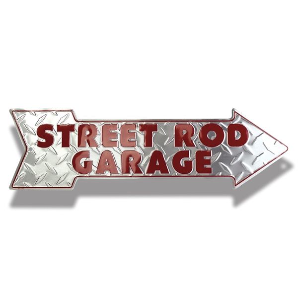 Custom embossed arrow sign made of aluminum with up to 6... from ASI 50120 Dixie Seal & Stamp Co Inc / Dixiline